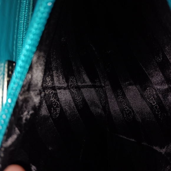 Crocodee teal exotic leather bag - Picture 6 of 6